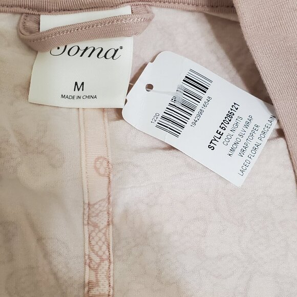 NWT M Soma Cool Nights Laced Floral Porcelain Kimono MSRP $60 - Picture 5 of 5